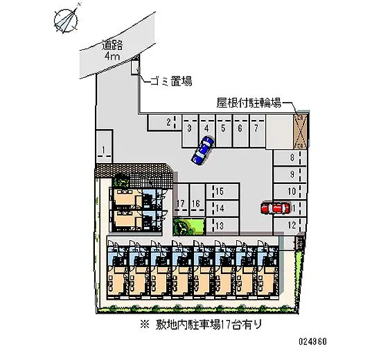 ★手数料０円★水戸市見川３丁目　月極駐車場（LP）